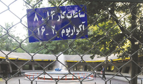 آکواریوم بوستان ملت رشت خالی از ماهی است
