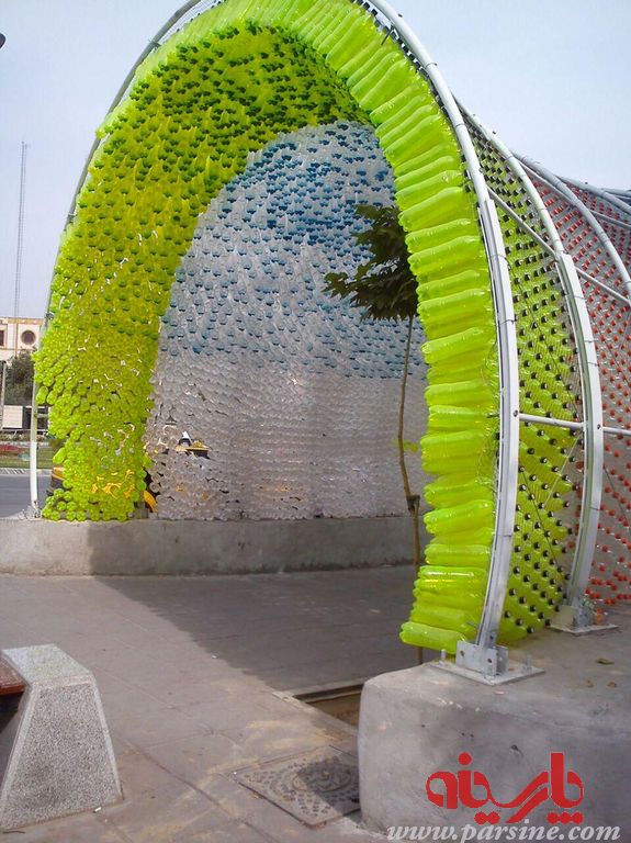 ابتکار شهرداری مشهد با قوطی خالی نوشابه+تصاویر ابتکار شهرداری مشهد با قوطی خالی نوشابه+تصاویر