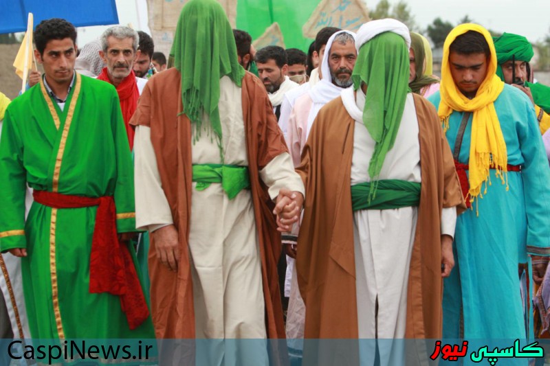 نمایش باز سازی واقعه تاریخی غدیر در رضوانشهر بر گزار شد+گزارش تصویری