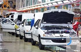 کاهش تولید خودرو در ایران
