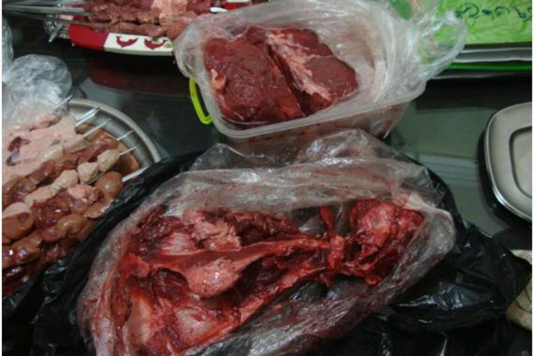 کشف گوشت گراز از بساط یک کبابی در رشت