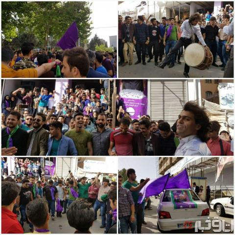 گزارش تصویری از جشن پیروزی مردم در سراسر کشور با پیروزی دکتر روحانی در انتخابات ۹۶ + فیلم