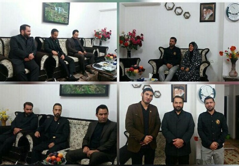 دیدار فرمانده قرارگاه پدافند هوایی با ۲ خانواده شهید در رشت