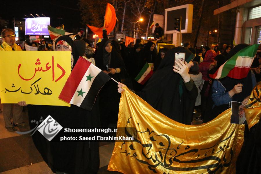 گزارش تصویری جشن مردمی نابودی داعش در میدان صابرین رشت