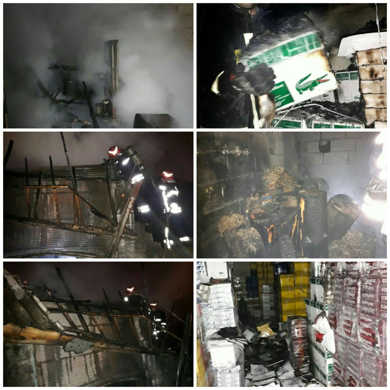 آتش سوزی دو باب مغازه خراطی در رشت