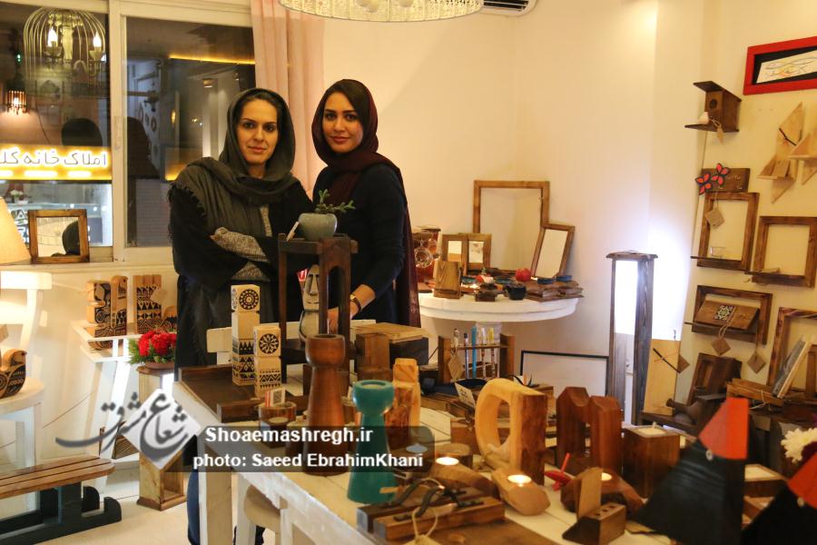 گزارش تصویری اولین نمایشگاه آثار دست سازه‌های دختران نجار در رشت