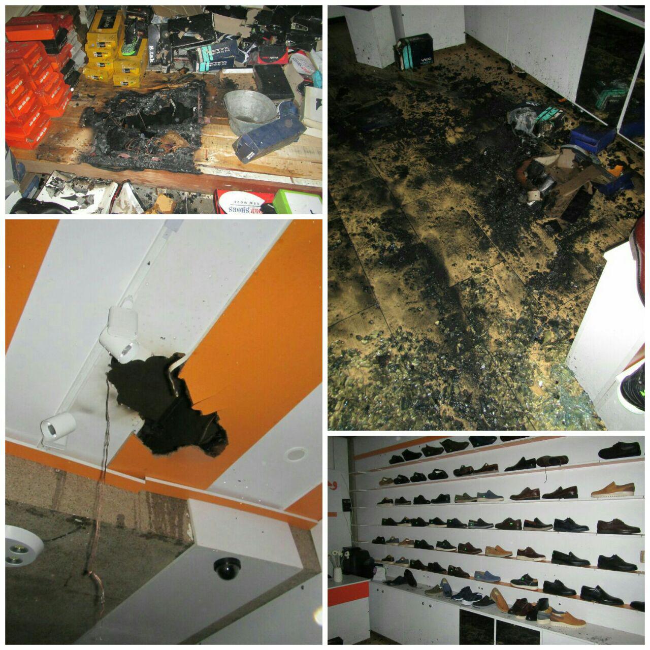 اتصال در سیستم سیم کشی برق، مغازه را به آتش کشید