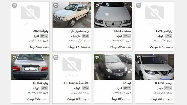 بازگشت قیمتهای اینترنتی خودرو بازگشت قیمتهای اینترنتی خودرو