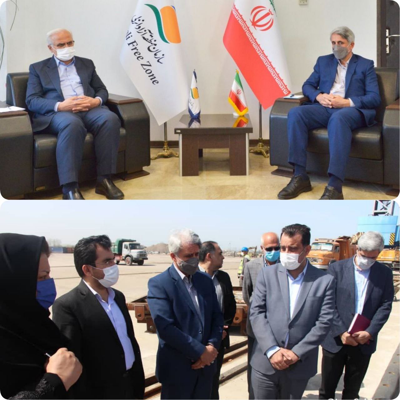 دیدار مدیرکل مجتمع دخانیات گیلان با مدیرعامل سازمان منطقه آزاد انزلی