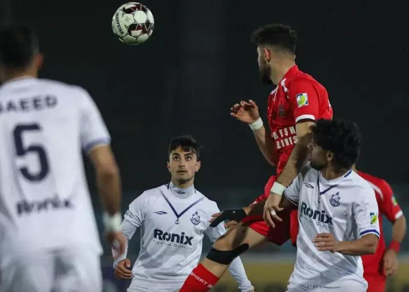 تیم فوتبال ملوان مقابل نساجی به برتری رسید